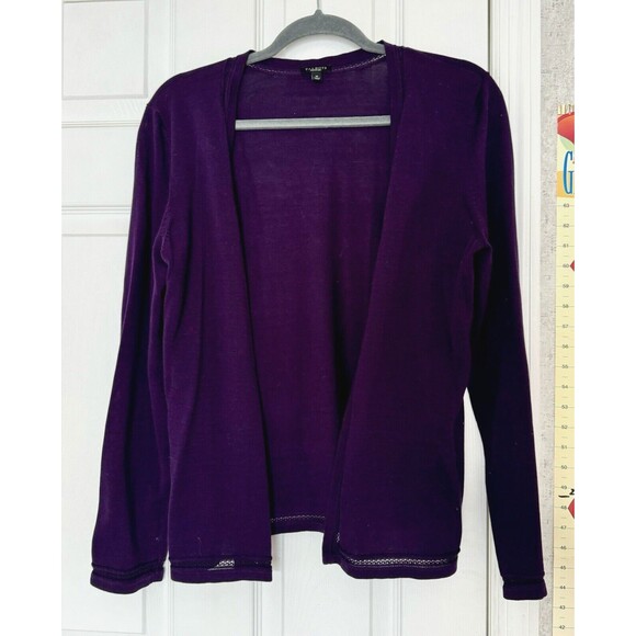 NWOT Talbots Purple Women’s Cotton Medium Cardigan - Picture 6 of 8